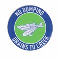 Pig Storm Drain Marker, Drains to Creek, 10PK SGN8200-889